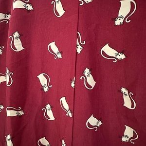 Cat Satin High Waisted Shorts Burgundy Red Forever 21